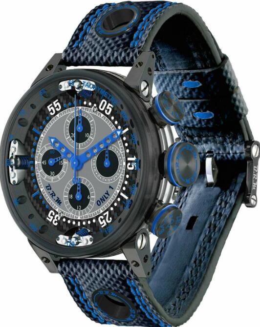 BRM Chronograph Quantieme Perpetual Black Blue V12SA-46-DTQ-BLM Replica Watch